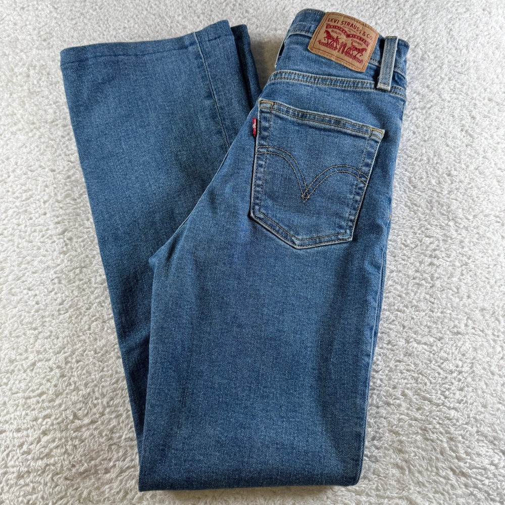 Levi's Ribcage Boot Jeans Women 25 Blue Excellent High Rise Flare Denim 2913